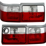 Audi 80 B3 (86-91), 80 B4 Avant (91-95) aizmugurējie lukturi, sarkani/hromēti