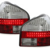 Audi A3 8L (96-03) LED aizmugurējie lukturi, sarkani/hromēti