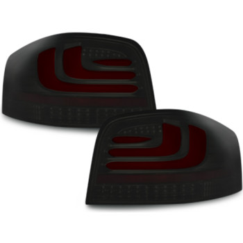 Audi A3 8P (03-09) LED aizmugurējie lukturi, melni/tonēti