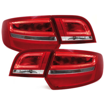 Audi A3 8P Sportback (04-08) LED aizmugurējie lukturi, sarkani/hromēti