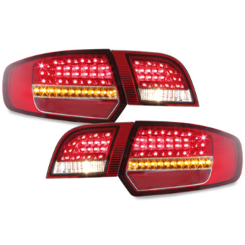 Audi A3 8P Sportback (04-08) LED aizmugurējie lukturi, sarkani/hromēti