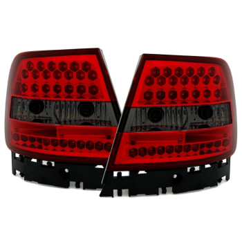 Audi A4 B5 (95-01) LED aizmugurējie lukturi, sarkani/tonēti 2