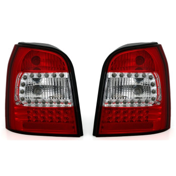 Audi A4 B5 Avant (95-01) LED aizmugurējie lukturi, sarkani/hromēti
