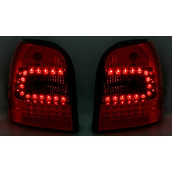 Audi A4 B5 Avant (95-01) LED aizmugurējie lukturi, sarkani/hromēti