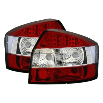 Audi A4 B6 (01-04) LED aizmugurējie lukturi, sarkani/hromēti