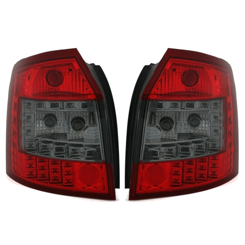 Audi A4 B6 Avant (01-04) LED aizmugurējie lukturi, sarkani/tonēti 2