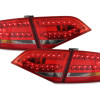 Audi A4 B8 (07-10) LED aizmugurējie lukturi, sarkani/hromēti