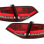 Audi A4 B8 (07-10) LED aizmugurējie lukturi, sarkani/hromēti