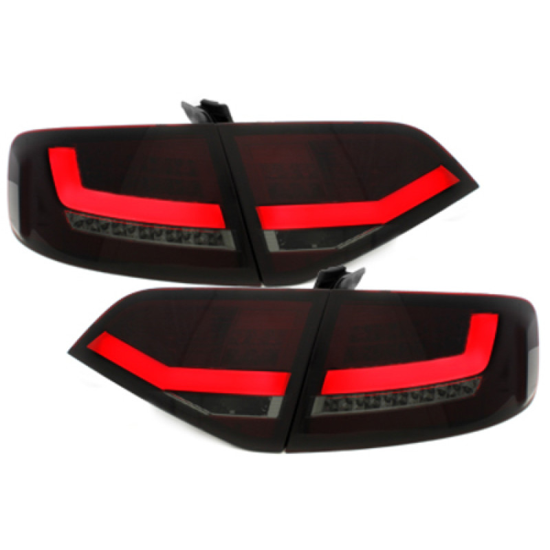 Audi A4 B8 (07-10) LED aizmugurējie lukturi, sarkani/tonēti