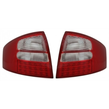 Audi A6 C5 (97-05) LED aizmugurējie lukturi, sarkani/hromēti