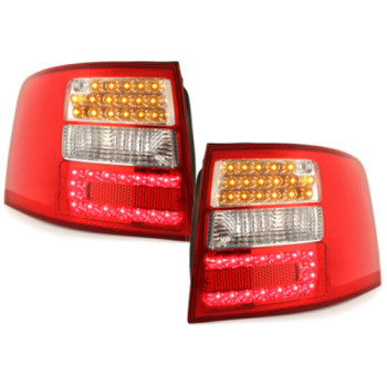Audi A6 C5 Avant (97-05) LED aizmugurējie lukturi, sarkani/hromēti