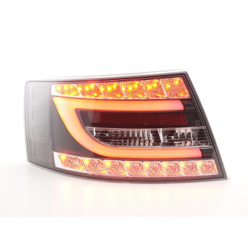 Audi A6 C6 (04-08) LED aizmugurējie lukturi, melni/hromēti