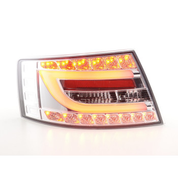 Audi A6 C6 (04-08) LED aizmugurējie lukturi, hromēti