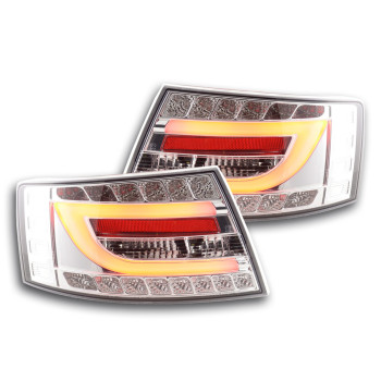 Audi A6 C6 (04-08) LED aizmugurējie lukturi, hromēti