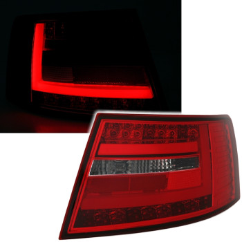 Audi A6 C6 (04-08) LED aizmugurējie lukturi, sarkani/hromēti 3
