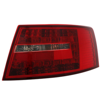Audi A6 C6 (04-08) LED aizmugurējie lukturi, sarkani/hromēti 2