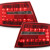 Audi A6 C6 (04-08) LED aizmugurējie lukturi, sarkani/hromēti 2