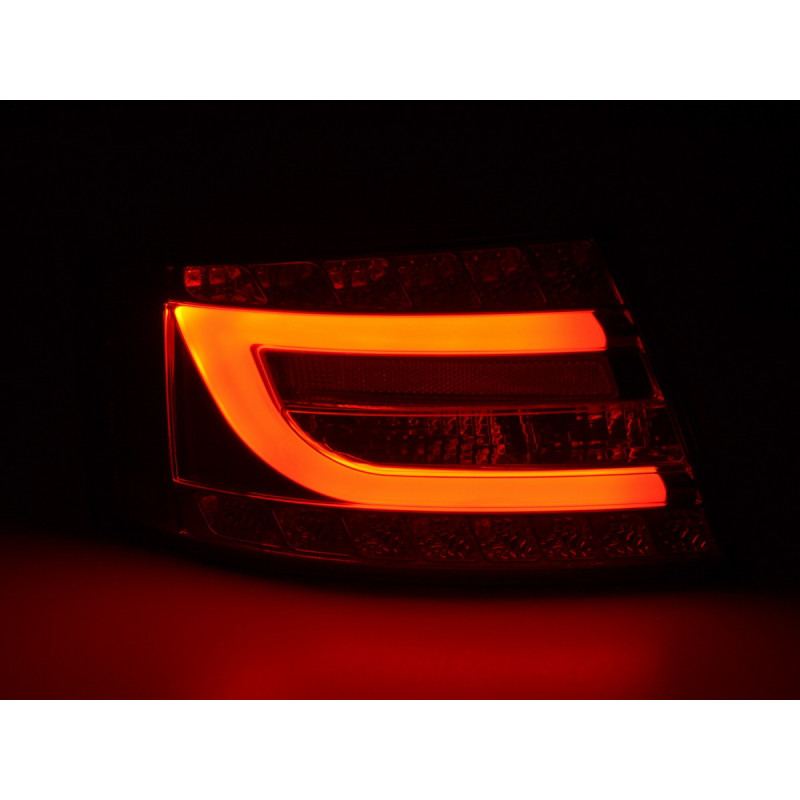 Audi A6 C6 (04-08) LED aizmugurējie lukturi, sarkani/hromēti