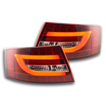 Audi A6 C6 (04-08) LED aizmugurējie lukturi, sarkani/hromēti