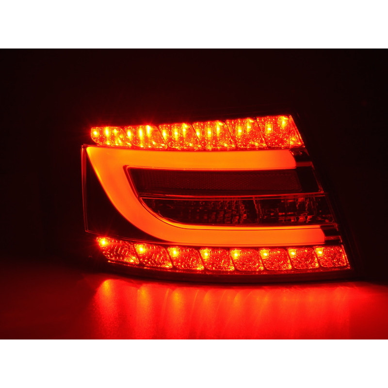 Audi A6 C6 (04-08) LED aizmugurējie lukturi, sarkani/hromēti
