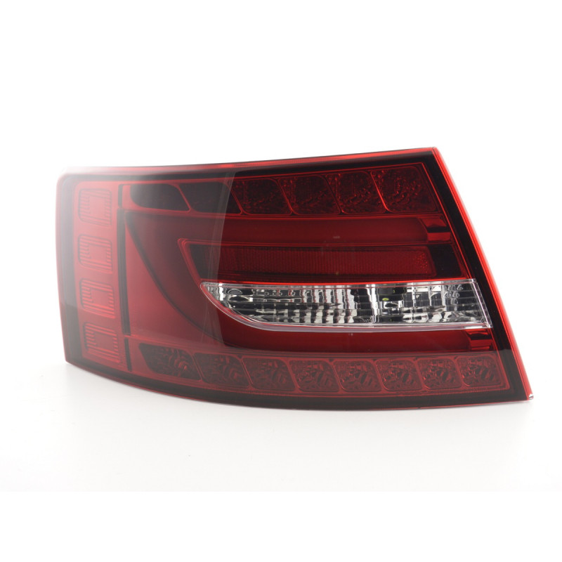 Audi A6 C6 (04-08) LED aizmugurējie lukturi, sarkani/hromēti