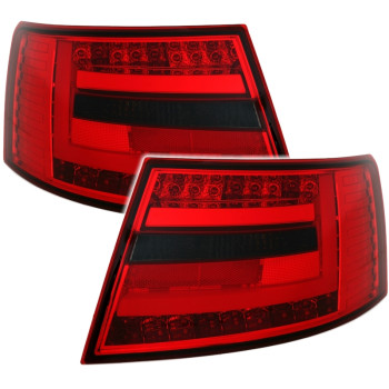 Audi A6 C6 (04-08) LED aizmugurējie lukturi, sarkani/tonēti 3
