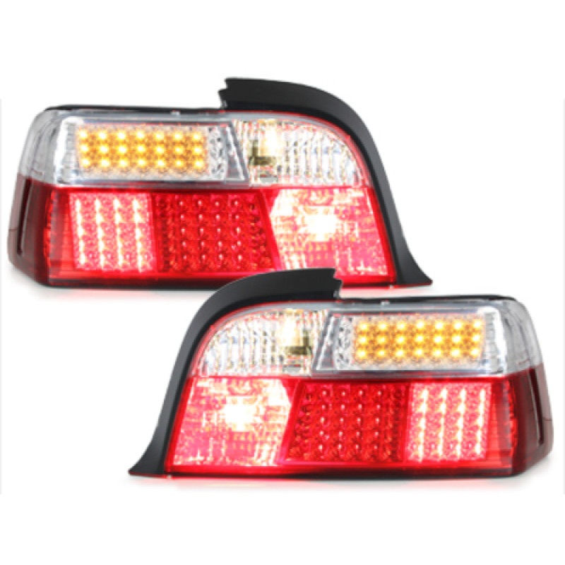 BMW e36 Coupe/Cabrio (92-99) LED sarkani/hromēti