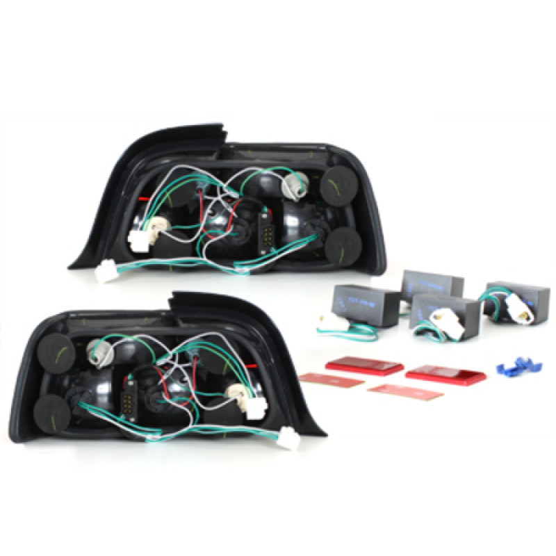 BMW e36 Coupe/Cabrio (92-99) LED sarkani/hromēti
