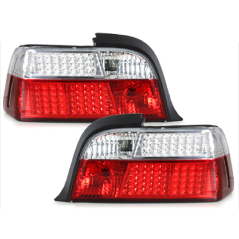 BMW e36 Coupe/Cabrio (92-99) LED sarkani/hromēti