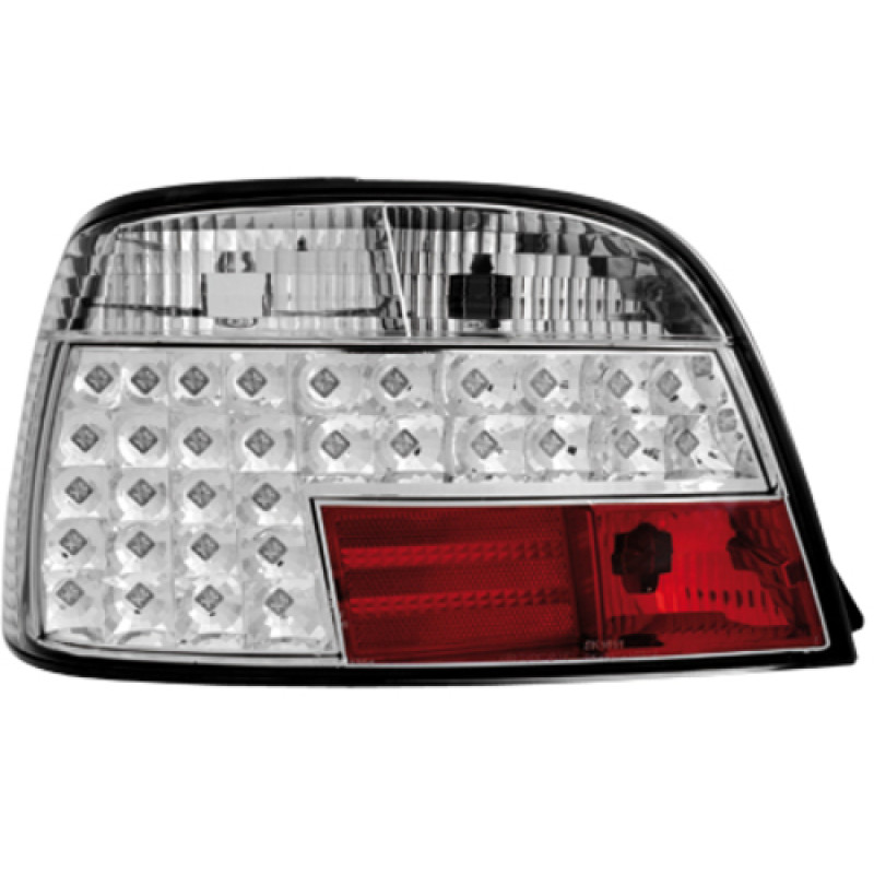 BMW e38 (94-01) LED aizmugurējie lukturi, hromēti