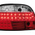 BMW e38 (94-01) LED aizmugurējie lukturi, sarkani/hromēti