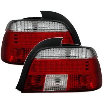 BMW e39 (95-03) LED aizmugurējie lukturi, sarkani/hromēti