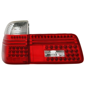 BMW e39 Touring (97-04) LED aizmugurējie lukturi, sarkani/hromēti