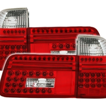 BMW e39 Touring (97-04) LED aizmugurējie lukturi, sarkani/hromēti