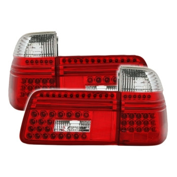 BMW e39 Touring (97-04) LED aizmugurējie lukturi, sarkani/hromēti