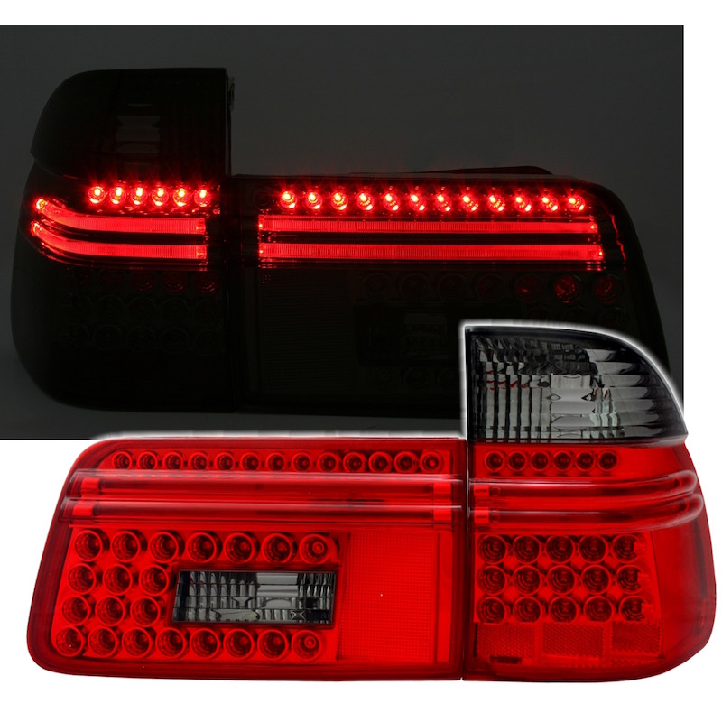 BMW e39 Touring (97-04) LED aizmugurejie lukturi, sarkani/tonēti