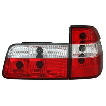BMW e39 Touring (97-04) aizmugurējie lukturi, sarkani/hromēti