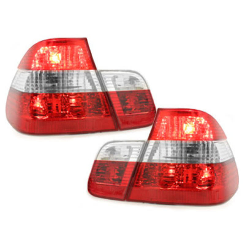 BMW e46 Sedan (98-01) aizmugurējie lukturi, sarkani/hromēti