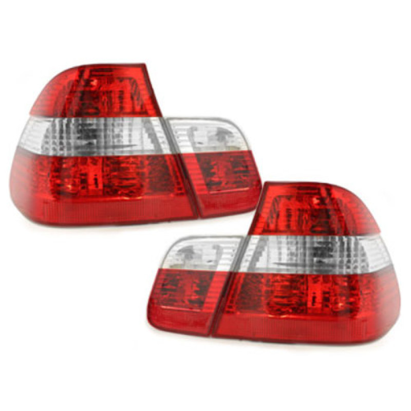 BMW e46 Sedan (98-01) aizmugurējie lukturi, sarkani/hromēti