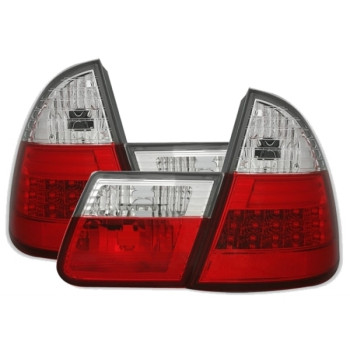 BMW e46 Touring (99-05) LED aizmugurējie lukturi, sarkani/hromēti