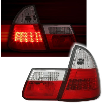 BMW e46 Touring (99-05) LED aizmugurējie lukturi, sarkani/hromēti
