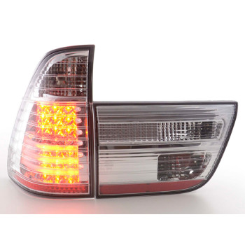 BMW X5 e53 (99-06) LED aizmugurejie lukturi, hromēti 2