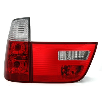BMW X5 e53 (99-06) aizmugurējie lukturi, sarkani/hromēti