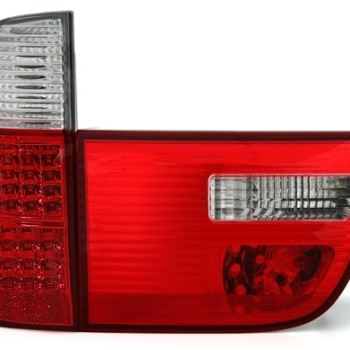 BMW X5 e53 (99-06) LED aizmugurējie lukturi, sarkani/hromēti