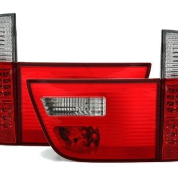 BMW X5 e53 (99-06) LED aizmugurējie lukturi, sarkani/hromēti