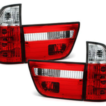 BMW X5 e53 (99-06) aizmugurējie lukturi, sarkani/hromēti 2