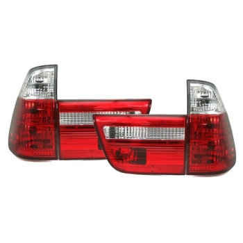 BMW X5 e53 (99-06) aizmugurējie lukturi, sarkani/hromēti 2