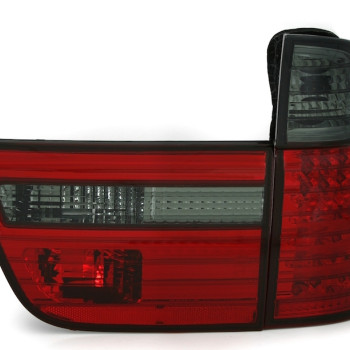BMW X5 e53 (99-06) LED aizmugurejie lukturi, sarkani/tonēti 2 (spraudnis ar 4 kontaktiem)