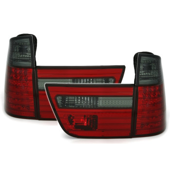 BMW X5 e53 (99-06) LED aizmugurejie lukturi, sarkani/tonēti 2 (spraudnis ar 4 kontaktiem)
