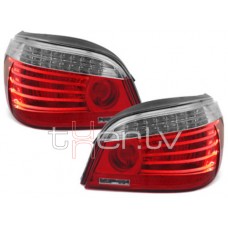 BMW e60 (03-07) LED aizmugurējie lukturi, sarkani/hromēti